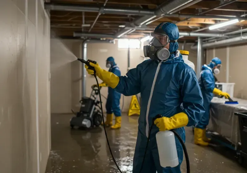 Basement Sanitization and Antimicrobial Treatment process in White County, IN