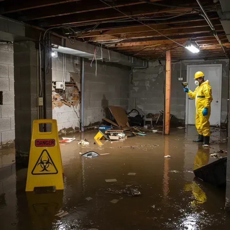 Flooded Basement Electrical Hazard in White County, IN Property